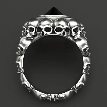 Gothic Punk Skull Rings for Men Retro Skeleton