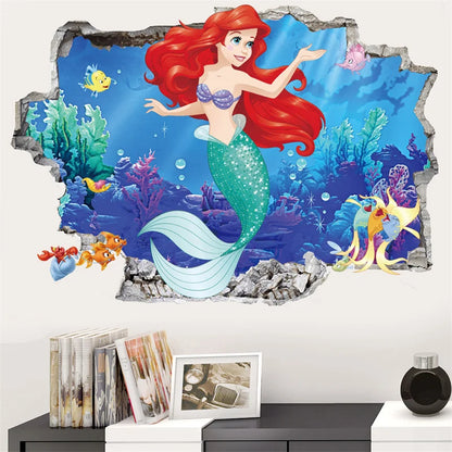 Cartoon princess Wall Stickers For Kids Room