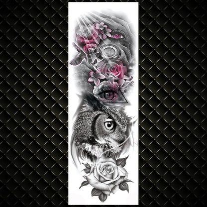 YURAN Realistic Full Flower Arm Temporary Tattoos