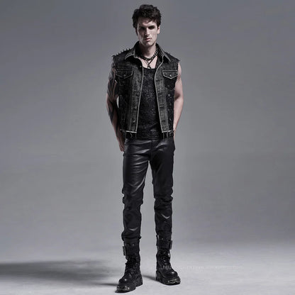 Decayed Streetwear Denim Vest for Aficionados