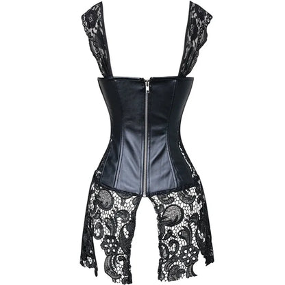 Gothic Lace Corset: Steampunk Plus Size Lingerie