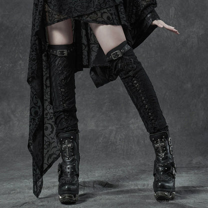PUNK RAVE Embroidered Leg Warmers