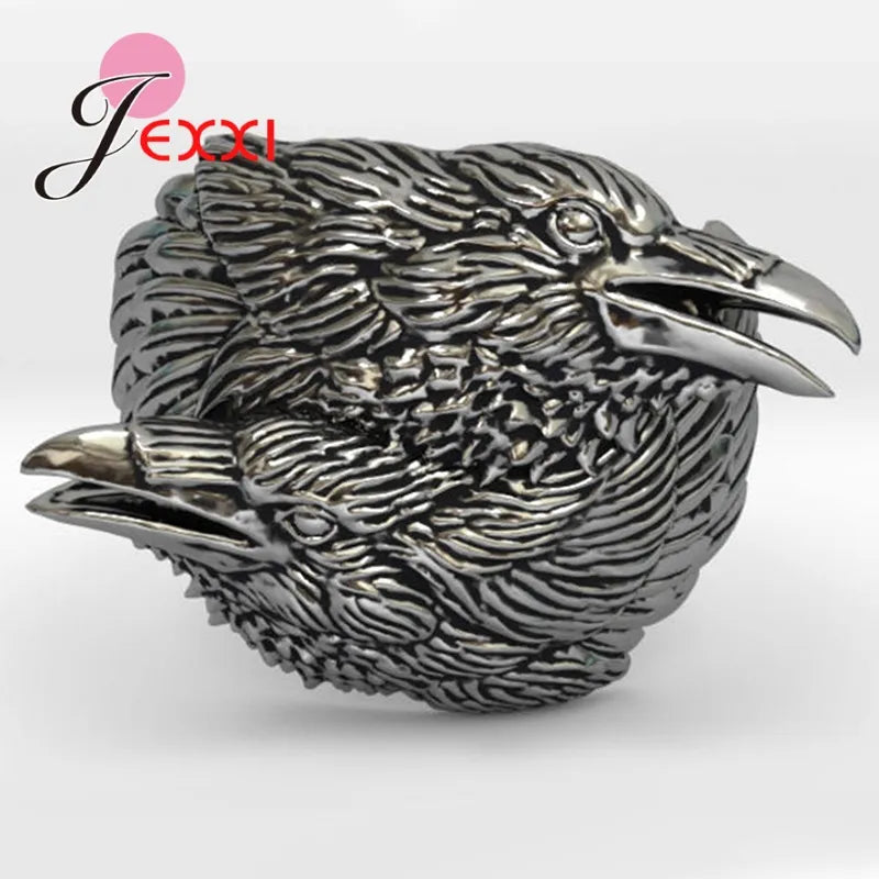 Crow Tibetan Silver Rings