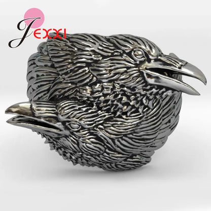 Crow Tibetan Silver Rings