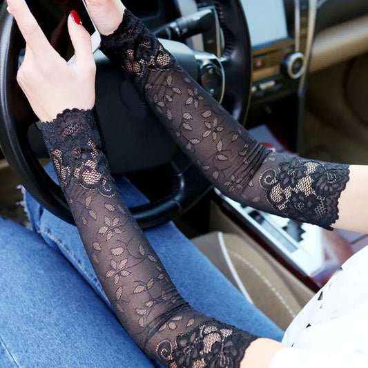 Elastic Sleeve Ladies Driving Gloves