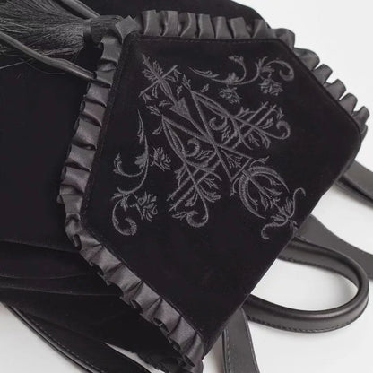 Dark Style Velvet Shoulder Bag