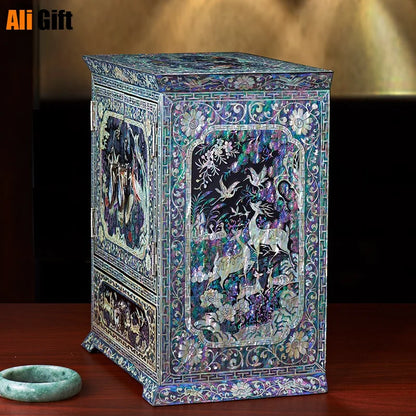 New Fashion Chinese Style Antique Wooden Classical Cabinet Birthday Wedding Gift Jewelry Storage Box Organizer Boxes Case