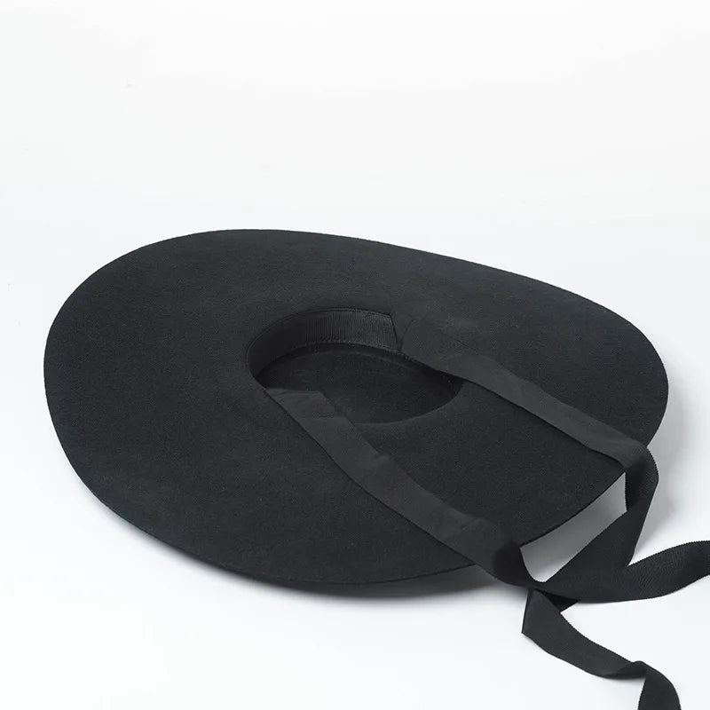 Wide Brim Wool Fedora — 15cm Brim · 9 Styles