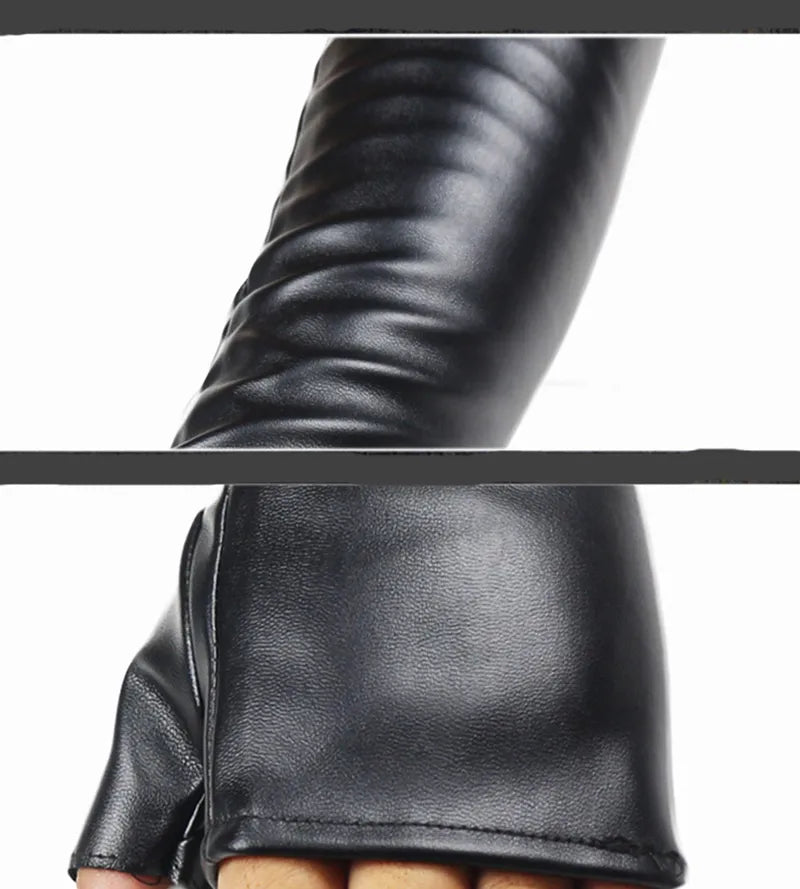 40CM leather gloves for women