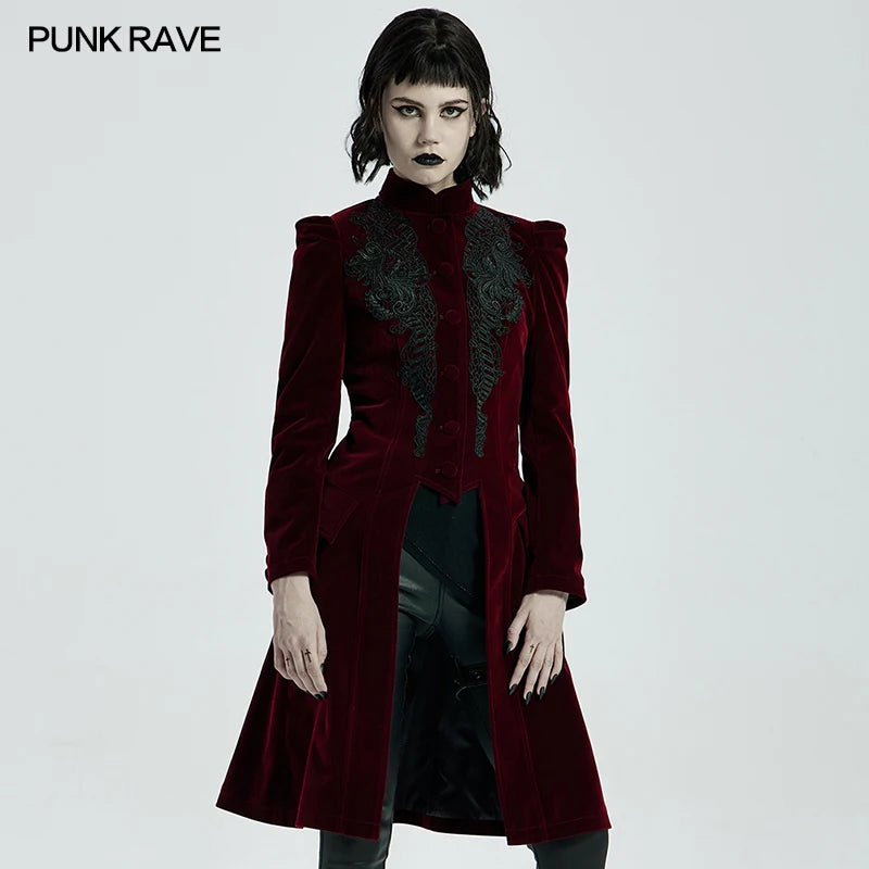Gothic Mid Length Coat Gorgeous Retro