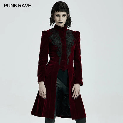 Gothic Mid Length Coat Gorgeous Retro