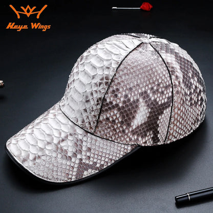 High quality Snake Leather Multicolor luxury handmade cap