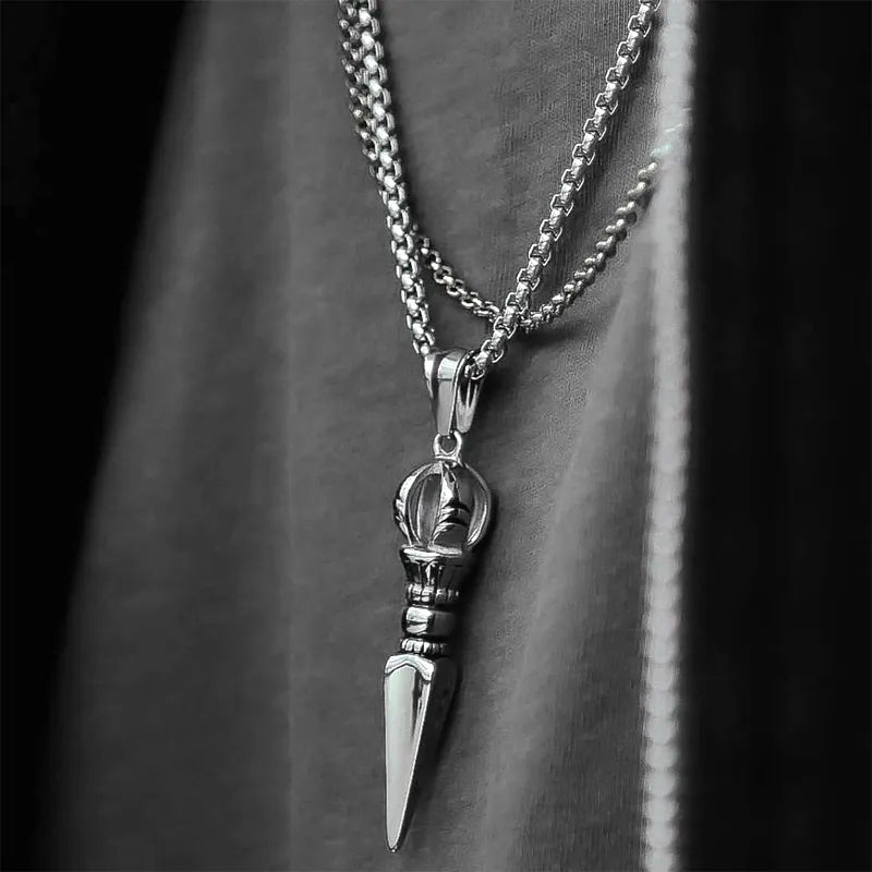 Punk Style Spearhead Design Pendants Necklace