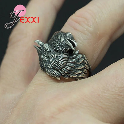 Crow Tibetan Silver Rings