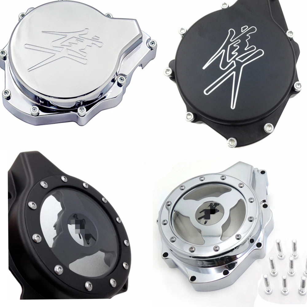 Suzuki GSX1300R Blue LED Clutch Cover - See-Through