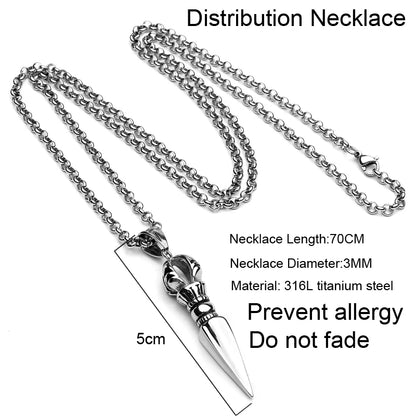 Punk Style Spearhead Design Pendants Necklace