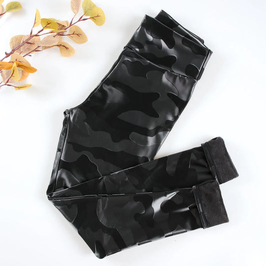 Snake Camo Printed Push Up Leggings Pants