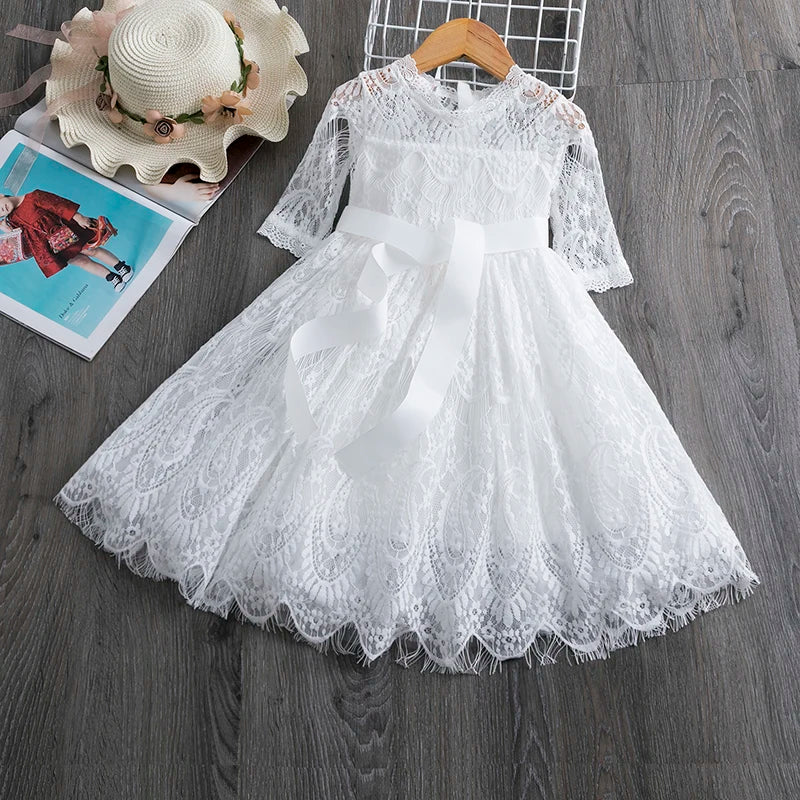 Dresses For Girls Flower Lace