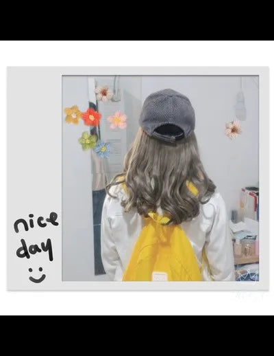 Curly hair  Corduroy  hat patchwork