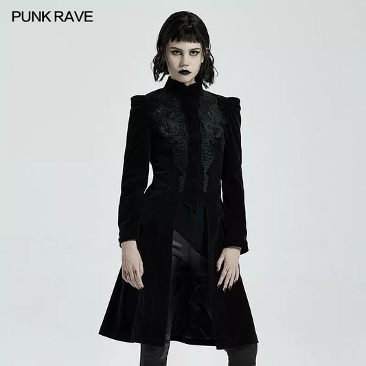 Gothic Mid Length Coat Gorgeous Retro