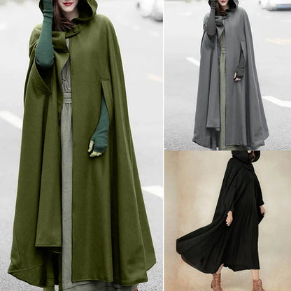 Long Coat Hoodies Outwear Casual Cape