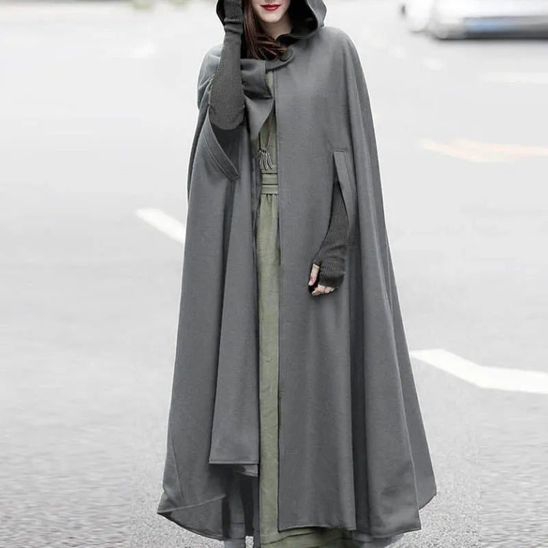 Long Coat Hoodies Outwear Casual Cape