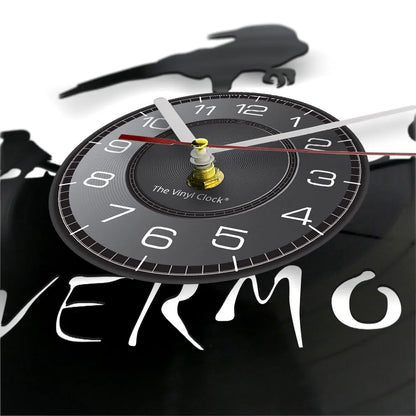 Gothic Fiction Inspired Vinyl Record Clock Standing