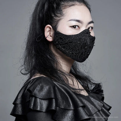 Gothic Royal Embellished Mesh Mask