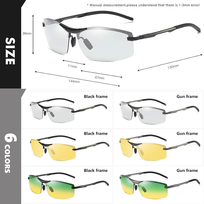 New Design Day&Night Photochromic Polarized Sunglasses