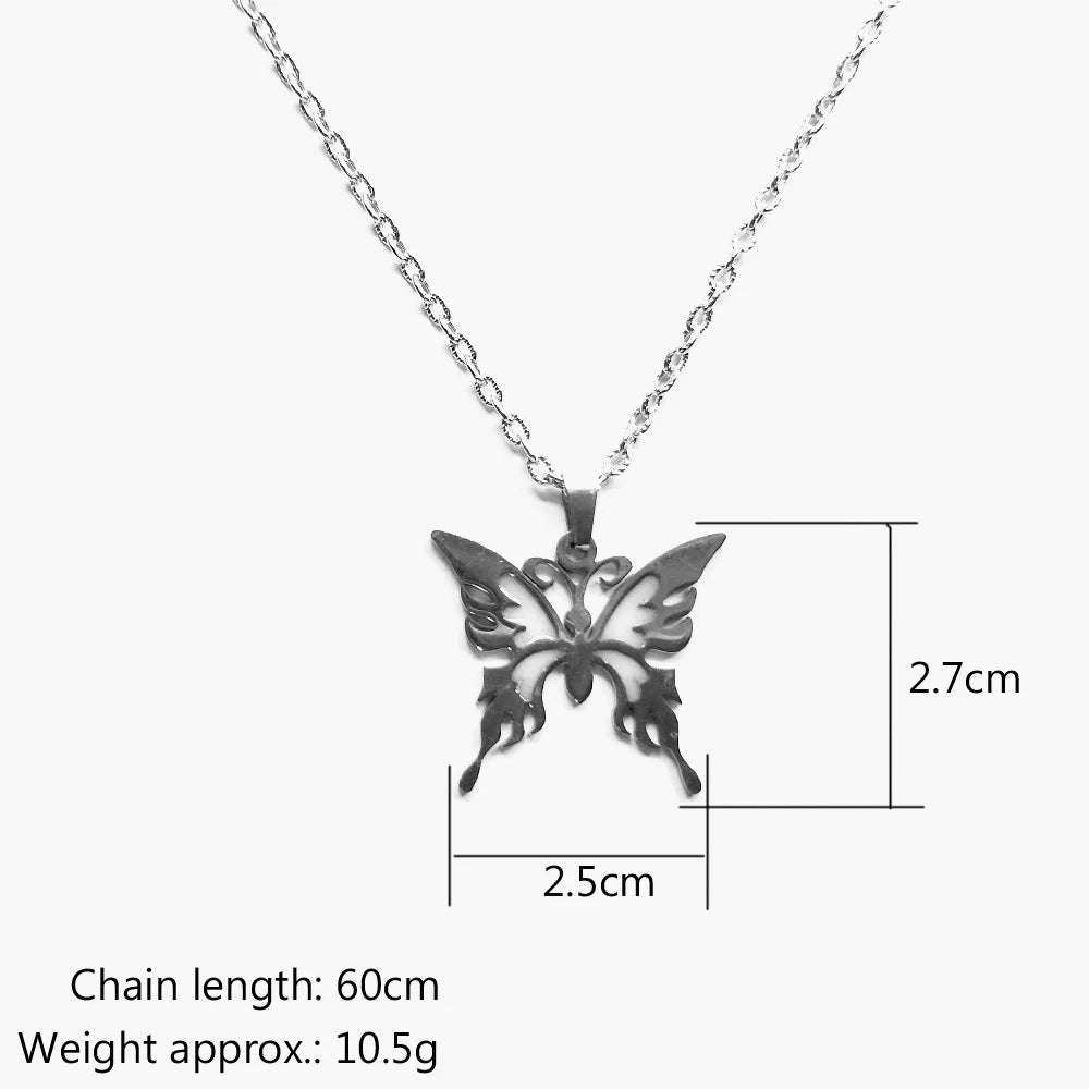 Glowing In The Dark Butterfly Pendant Necklace