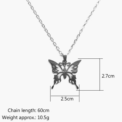 Glowing In The Dark Butterfly Pendant Necklace