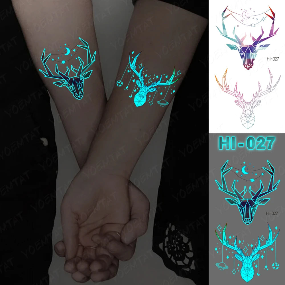 Blue Luminous Glow Tattoo Sticker