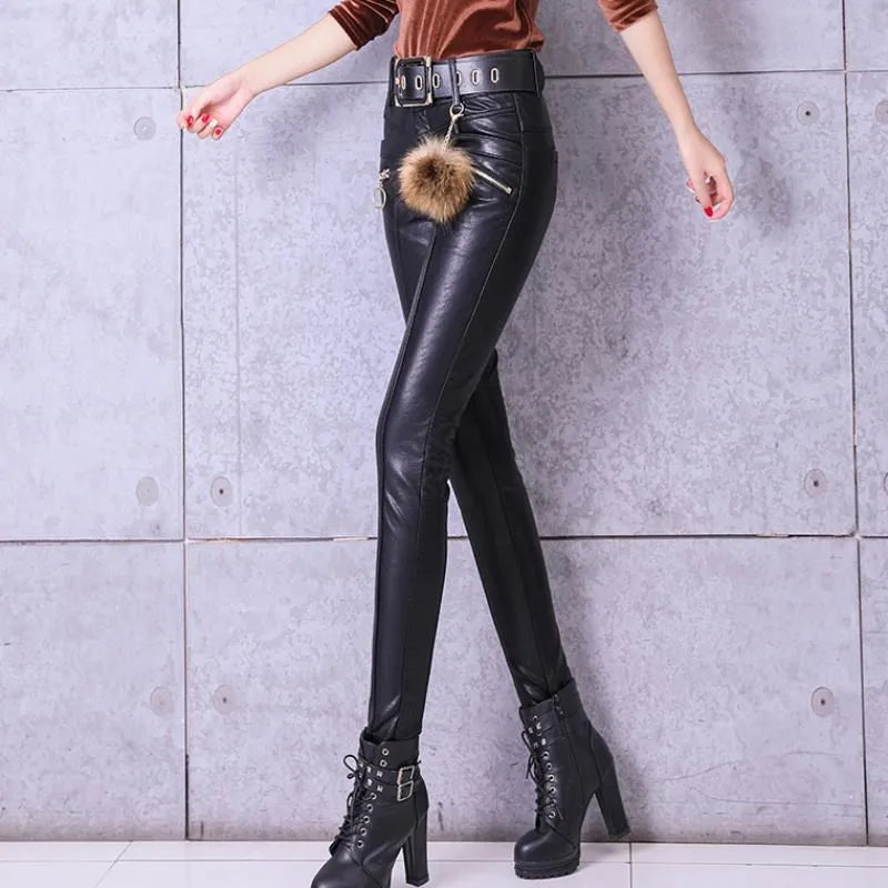 Women PU Leather Pants