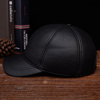 Genuine Leather Baseball Cap