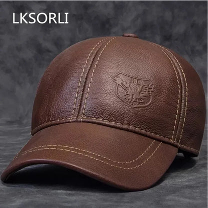 Genuine Leather Baseball Caps