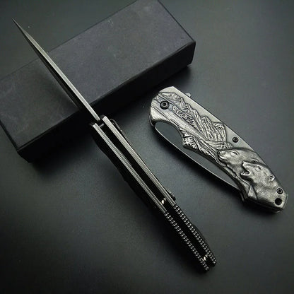 Polar Bear Stonewash Tactical Folding Knife
