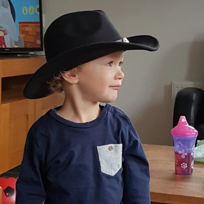 Western Cowboy Hat With Wide Brim Punk Leather Belt