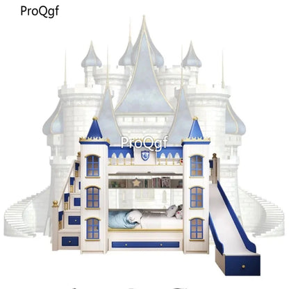 Prodgf 1Pcs A Set Castle Blue prince Updown Children Bedroom Bed