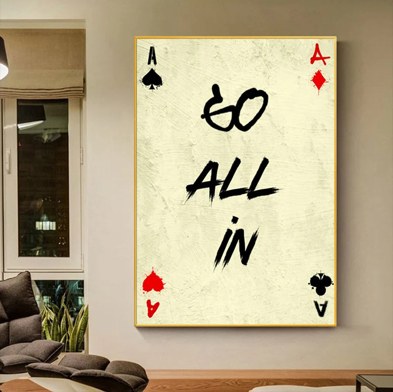 Ace of Spades — Vintage Canvas Wall Art
