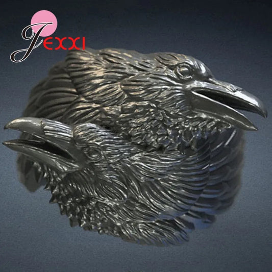 Crow Tibetan Silver Rings