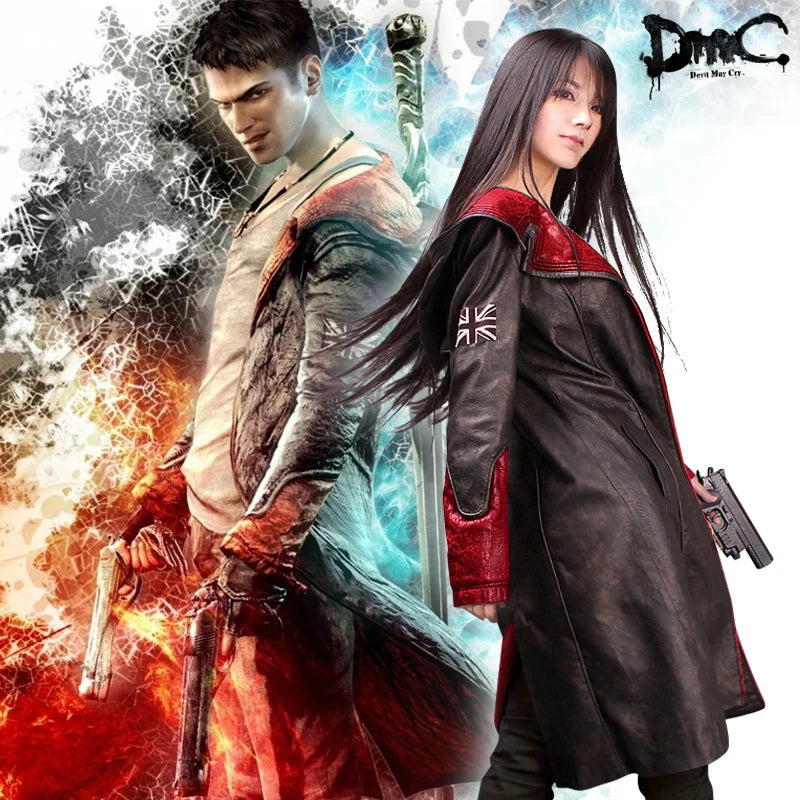 DMC Dante Costume Leather Trench Long  Jacket