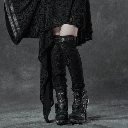 PUNK RAVE Embroidered Leg Warmers