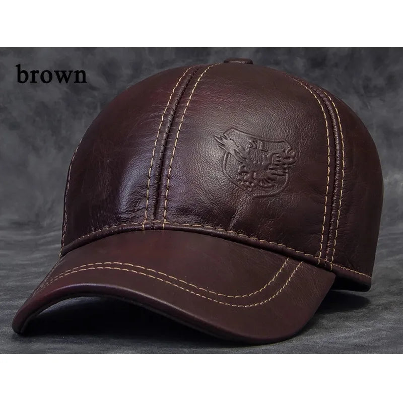 Genuine Leather Baseball Caps