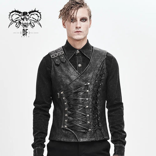 Devil Fashion Men's Punk Handsome Vest