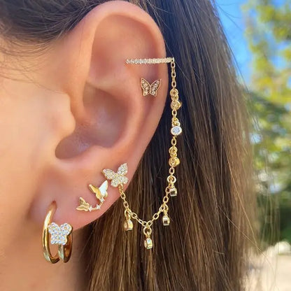 Boho long Ear Cuffs Earrings Jewelry