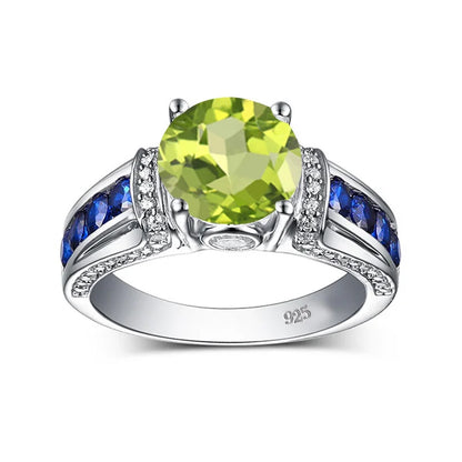 925 Sterling Silver Peridot Rings