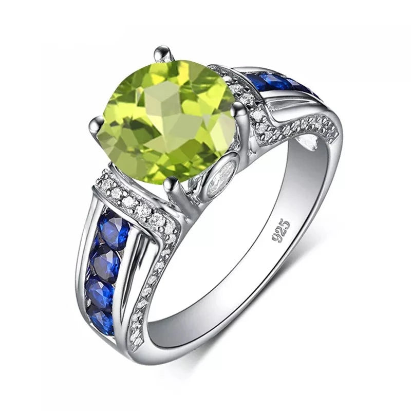 925 Sterling Silver Peridot Rings