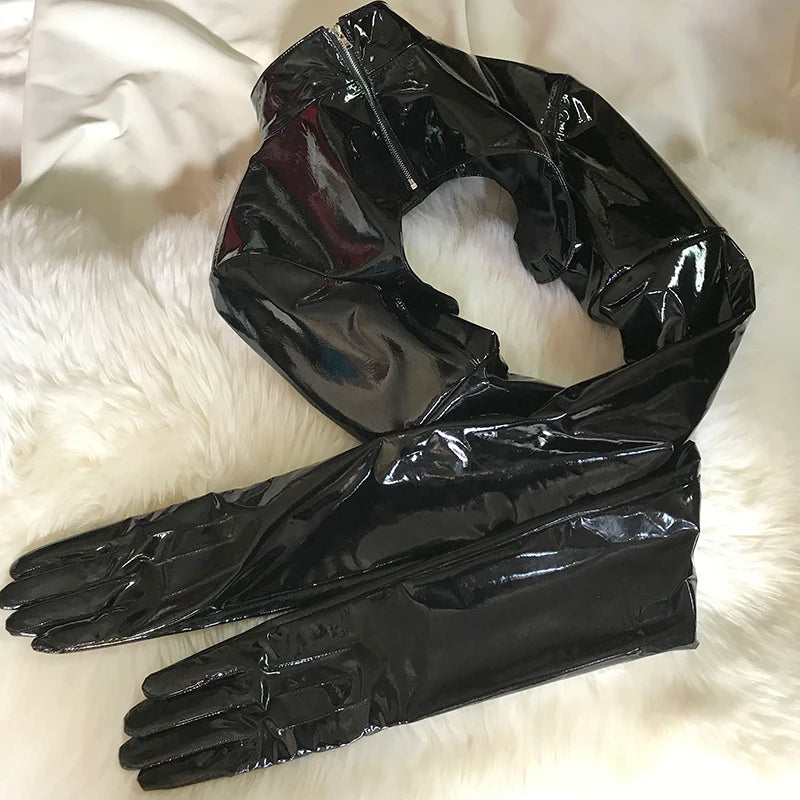 Customized Size Genuine Leather One-piece Gloves Jacket