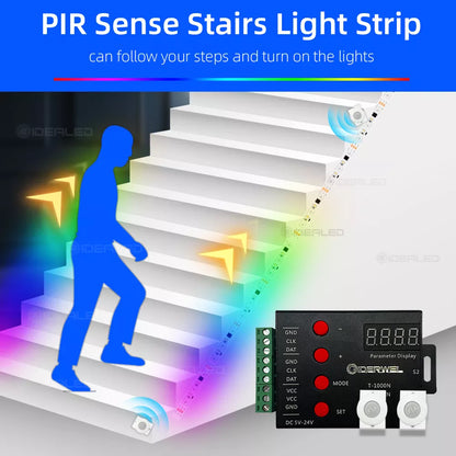 LED motion sensor light strip Stair