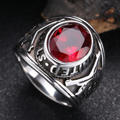 Double Gun Pattern Men Ring